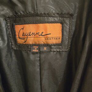 Cayenne Leather Trench Coat